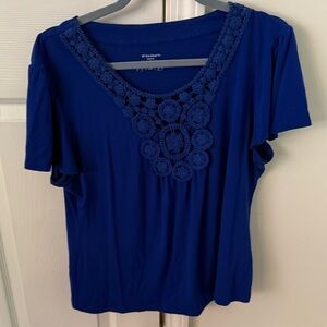 Dressbarn Royal Blue Petite Top